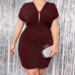 SHEIN sparkly party/club dress - garnet size 3XL